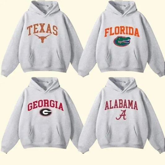 Vintage Sport Teams NCAA Collection Unisex Crewneck Sport Grey Hoodie, Graphic Team Collection Hoodie, Gift For NCAA Fans men's  sweatshirts vintage  clothing