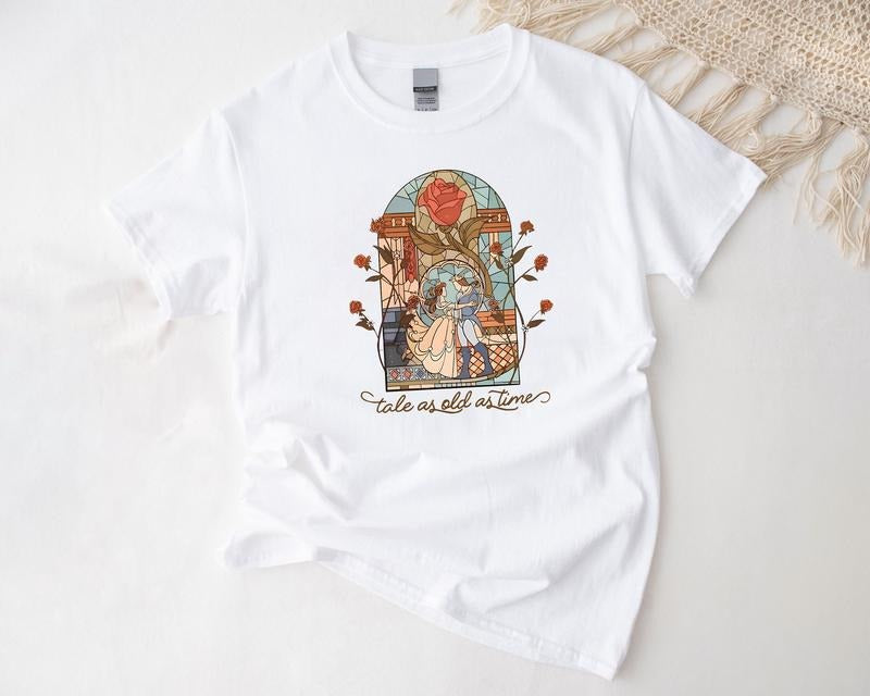 Vintage Tale As Old As Time Shirt, Beauty n The Beast Shirt, Beauty Belle Tshirt, Gift for her Sweatshirt, Hoodie