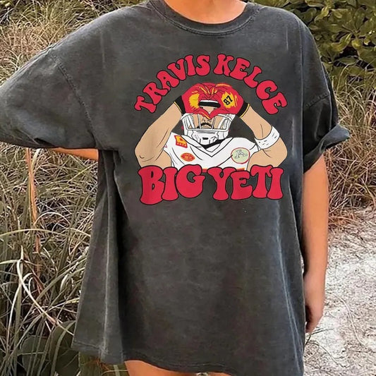 Vintage Travis Kelce Tshirt, Football Fan Tee, Classic 90s Graphic Tee, Game Day Tshirt, Bootleg Shirt Top Underwear Streetwear Crewneck T-Shirt