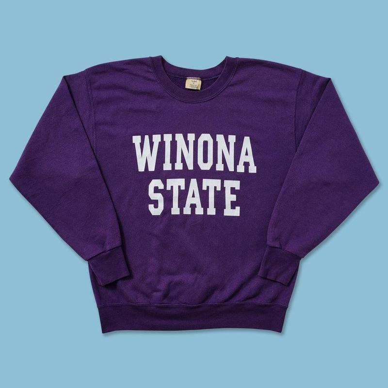 Vintage Winona State Sweater - 100% Cotton Pullover for Men and Women Menswear Hoodie