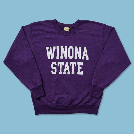 Vintage Winona State Sweater - 100% Cotton Pullover for Men and Women Menswear Hoodie