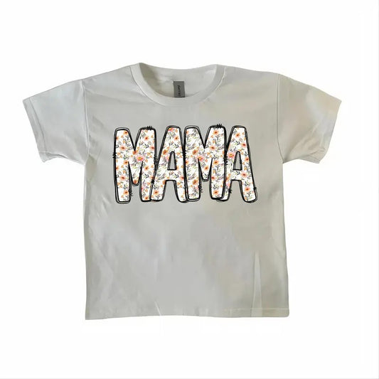 Vintage floral Mama Baby Tee, Mama Strong Woman Baby Tee, gift for mothers day, Mama tee Graphic