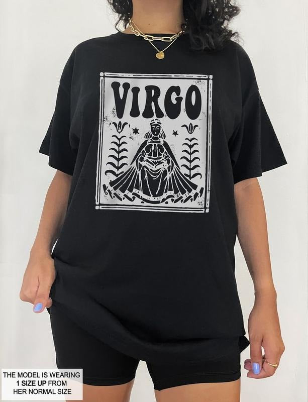 Virgo Shirt Zodiac tee Virgo Birthday Gift Astrology Clothing Trendy Vintage tshirt Indie Cothes Aesthetic Alt Clothing Tarot Card