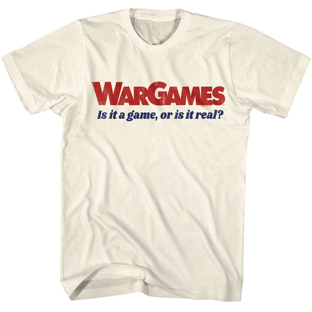 Wargames - Is It A Game - American Classics - Solid Off-White Adult Short Sleeve T-Shirt