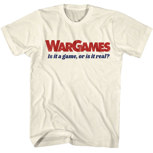 Wargames - Is It A Game - American Classics - Solid Off-White Adult Short Sleeve T-Shirt
