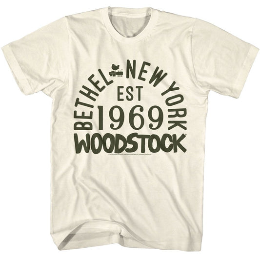 Woodstock - Word Stock - American Classics - Solid Off-White Adult Short Sleeve T-Shirt