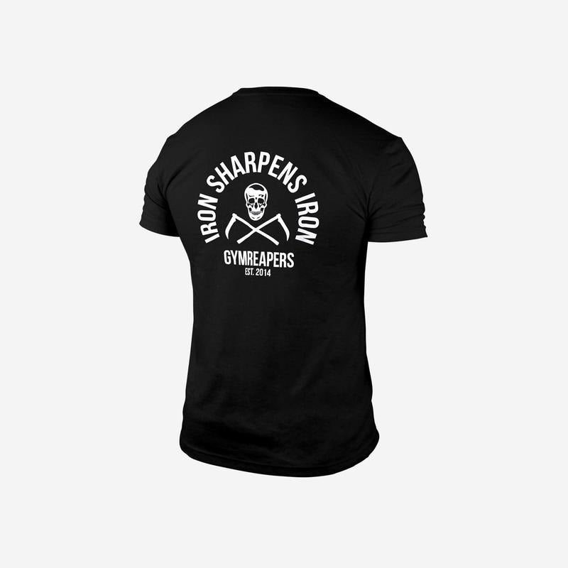 Gymreapers Iron Sharpens Iron Tee in Black/White - Summer Cotton T-Shirt Menswear Top