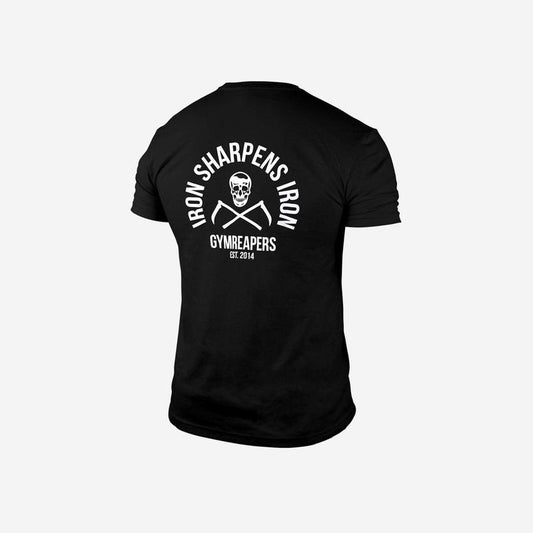 Gymreapers Iron Sharpens Iron Tee in Black/White - Summer Cotton T-Shirt Menswear Top
