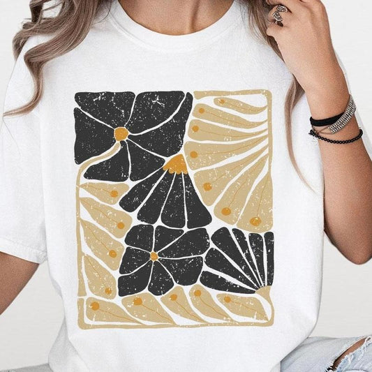 Wildflowers Shirts, Garden Lover Tee, Flower Lover Tee, Botanical Neutral Tee, Vintage Botanical Tee, Floral Nature T-Shirt, Women Shirt, Floral Shirt For Her, Gift For Women, Women Tops, Boho Flower Shirt