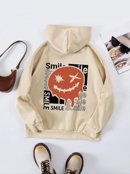 Women's Graphic Long Sleeve Drawstring Hoodie, Lady Fashion Casual Comfort Pocket Hooded Sweatshirt Pullover for Daily Outdoor Wear, Womenswear Tops, Women's Clothes for Spring & Fall