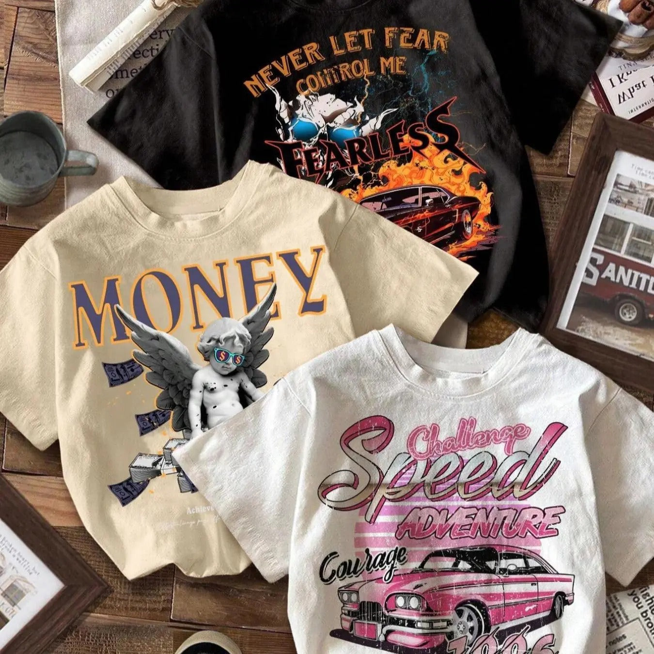 Women's Letter Graphic Print Round Neck Tee, Fashion Casual Drop Shoulder Short Sleeve T-shirt, Ladies Summer Clothes for Daily Wear