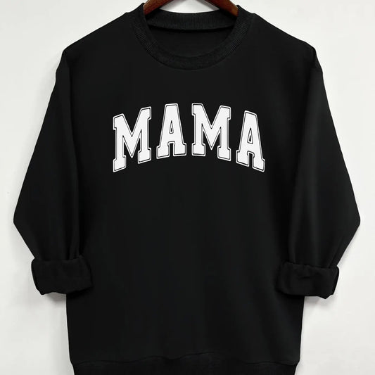 Women's Letter Print Crew Neck Sweatshirt, Casual Long Sleeve Pullover for Daily Wear, Ladies Clothing for All Seasons, 90s Clothes