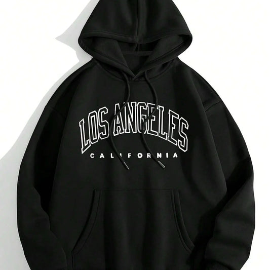 Women's Letter Print Drop Shoulder Hoodie, Fashion Casual Drawstring Pocket Hooded Sweatshirt for Daily Holiday Outdoor Wear, Women Clothing for Fall & Winterstyle{n002}2