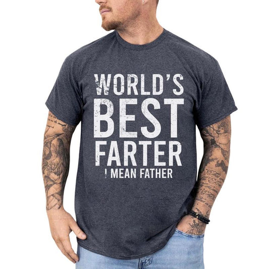 World's Best Father Shirt, Funny Daddy Tee, Humor Men Graphic Printed Tee, Dad Joke Shirt, Unhinged Shirt For Husband, Father's Day Gift For Dad, Men's Tops, Menswear, Comfy Fabric Graphic Tee