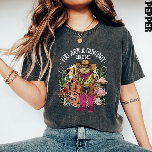 You Are A Cowboy Shirt, Vintage Cowboy Frog Shirt, Cowgirl Shirt, Frog Cowboy T Shirt, Western Graphic Tee, Cute Frog Tee