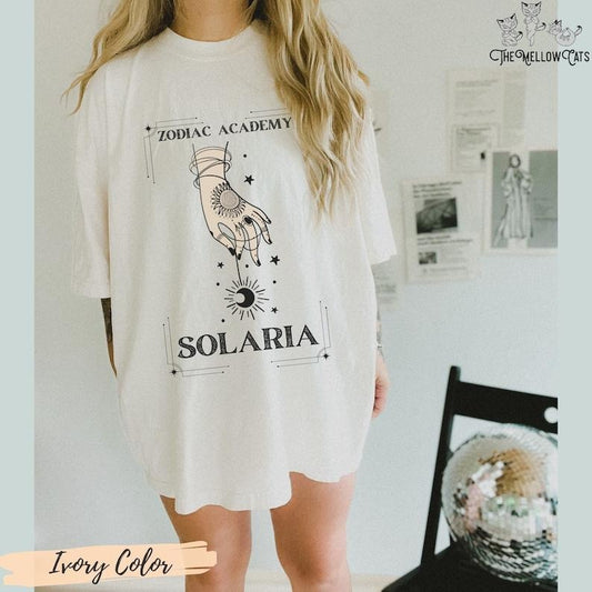 Zodiac Academy Solaria Shirt tee, Lance Orion LICENSED ZA Merch Tory Darcy Vega Twins Darius Acrux Caroline Peckham bookish