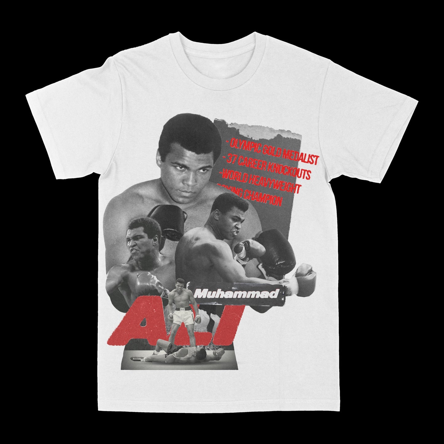 Muhammad Ali Stats Graphic Tee Style001