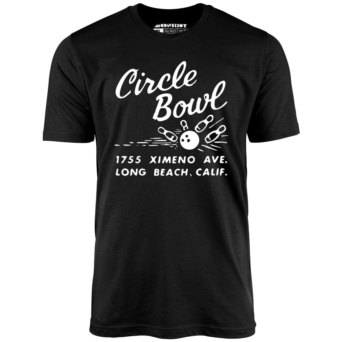 Circle Bowl - Long Beach, CA - Vintage Bowling Alley - Unisex T-Shirt