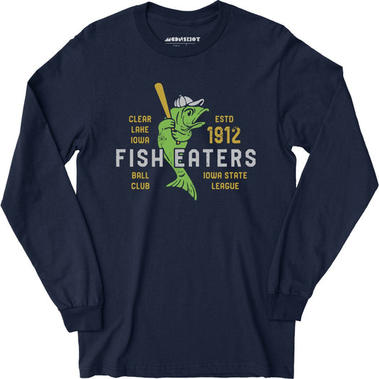 Clear Lake Fish Eaters - Iowa - Vintage Defunct Baseball Teams - Long Sleeve T-Shirt