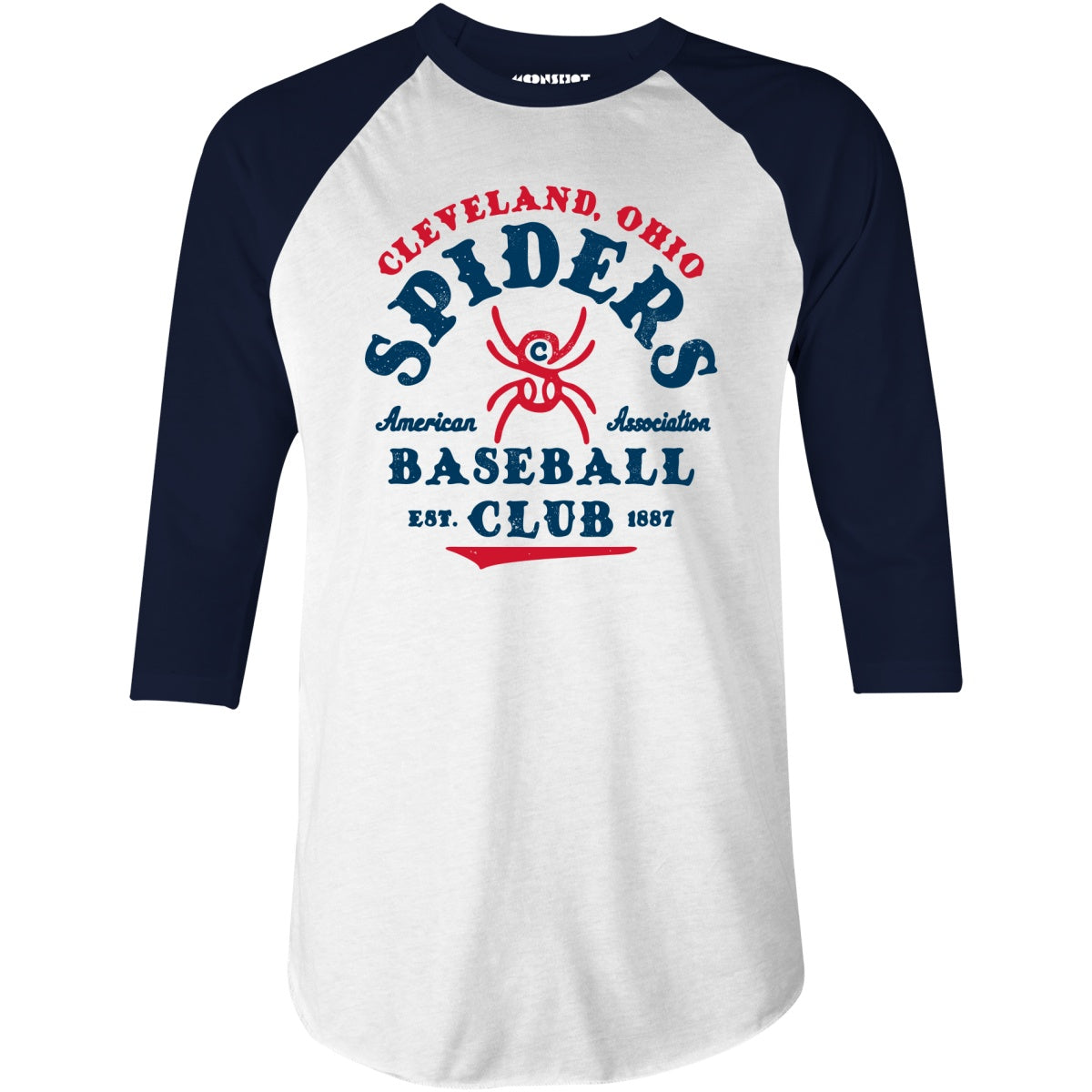 Cleveland Spiders - Ohio - Vintage Defunct Baseball Teams - 3/4 Sleeve Raglan T-Shirt
