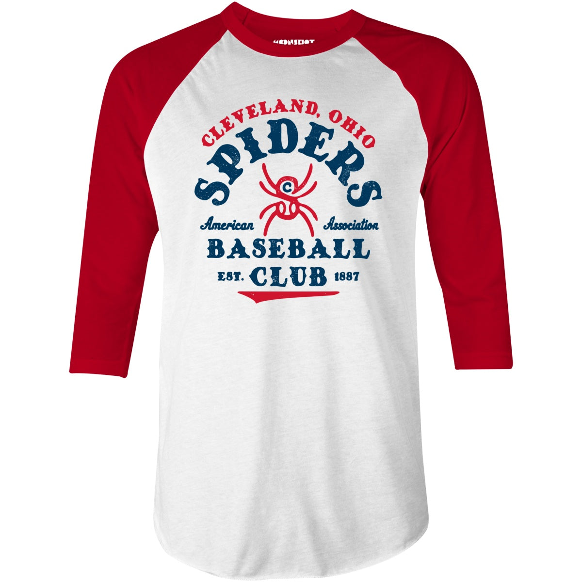 Cleveland Spiders - Ohio - Vintage Defunct Baseball Teams - 3/4 Sleeve Raglan T-Shirt