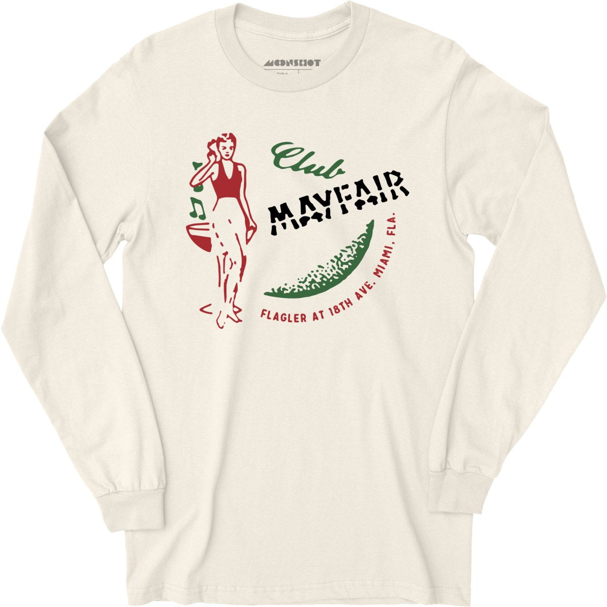 Club Mayfair - Miami, FL - Vintage Restaurant - Long Sleeve T-Shirt