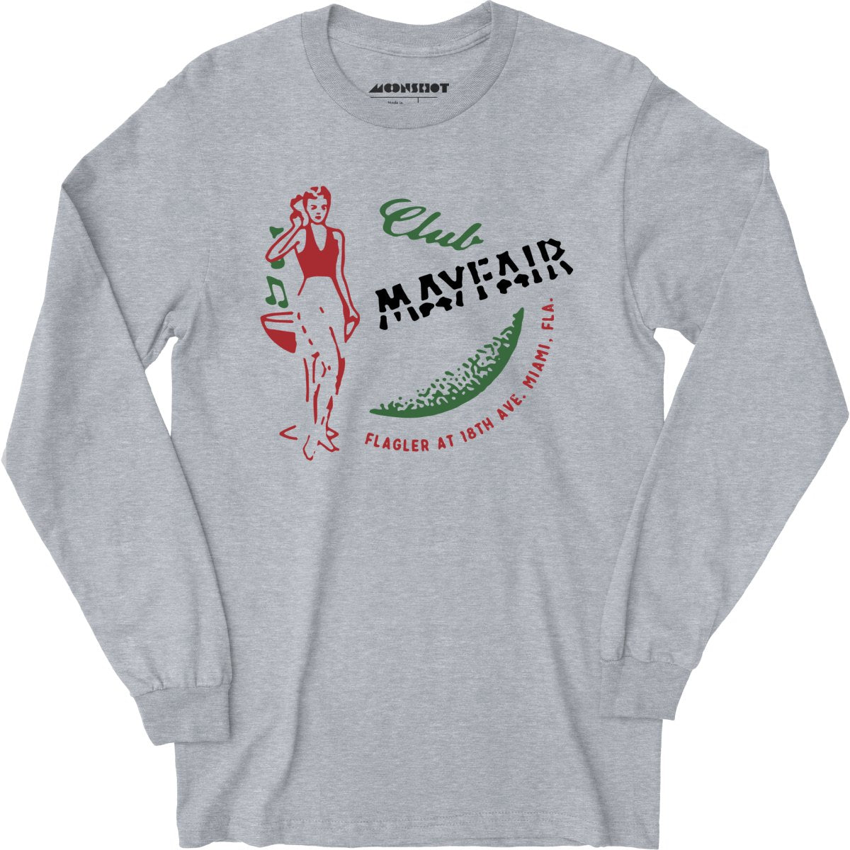 Club Mayfair - Miami, FL - Vintage Restaurant - Long Sleeve T-Shirt