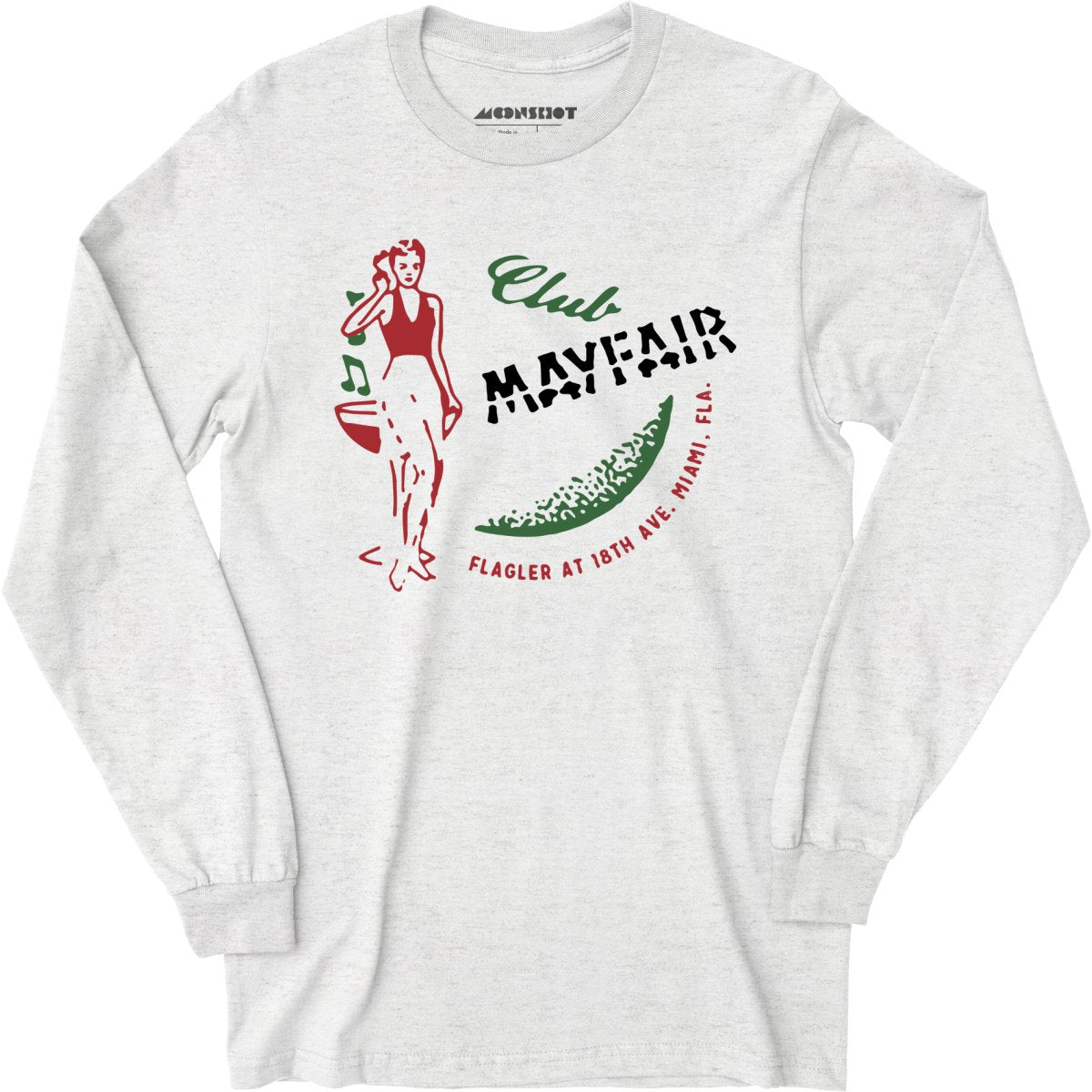 Club Mayfair - Miami, FL - Vintage Restaurant - Long Sleeve T-Shirt