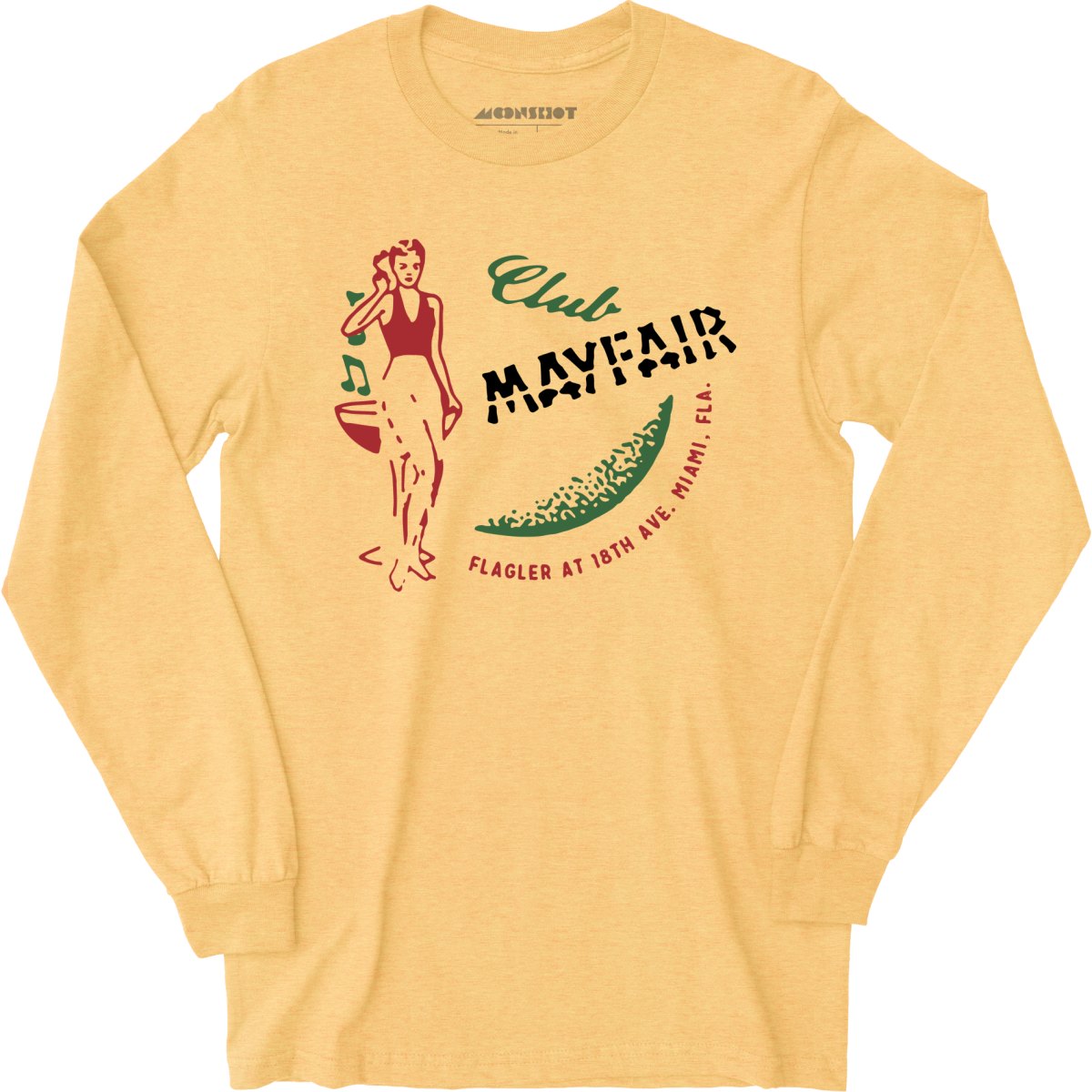 Club Mayfair - Miami, FL - Vintage Restaurant - Long Sleeve T-Shirt