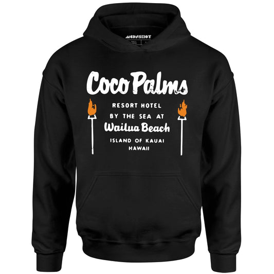 Coco Palms - Hawaii - Vintage Tiki Bar - Unisex Hoodie