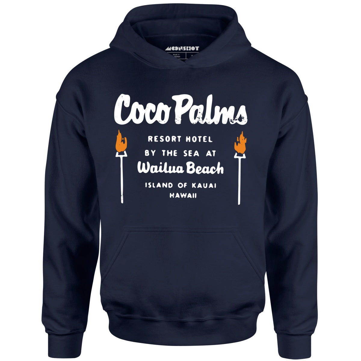 Coco Palms - Hawaii - Vintage Tiki Bar - Unisex Hoodie