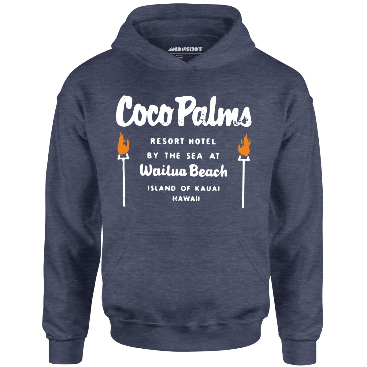 Coco Palms - Hawaii - Vintage Tiki Bar - Unisex Hoodie