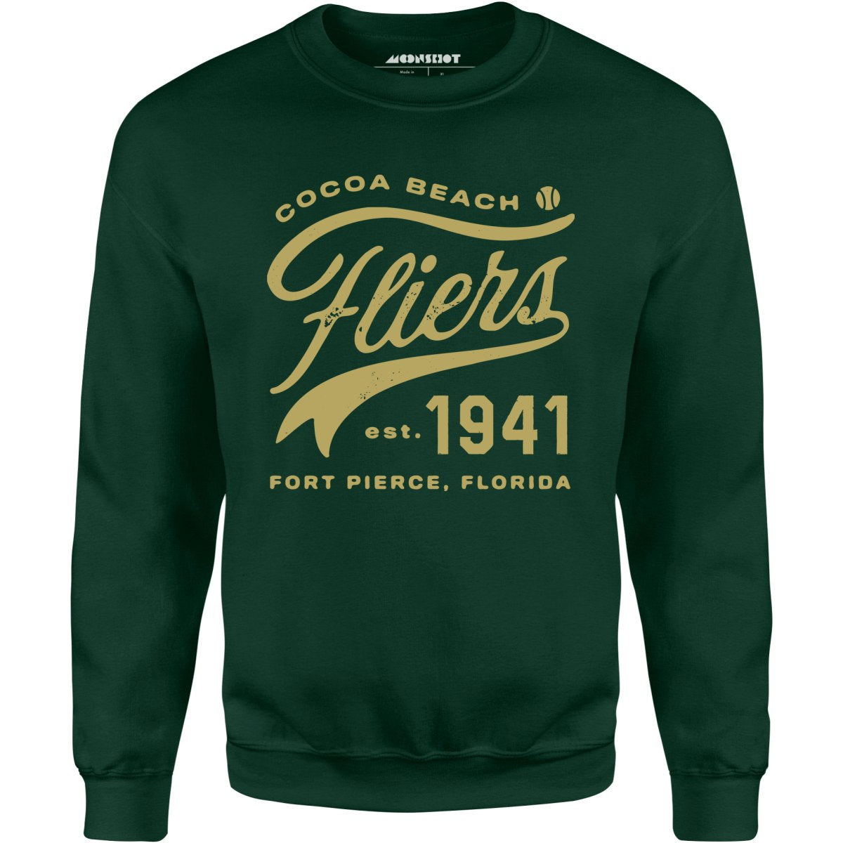 Cocoa Beach Fliers - Florida - Vintage Defunct Baseball Teams - Unisex Sweatshirt