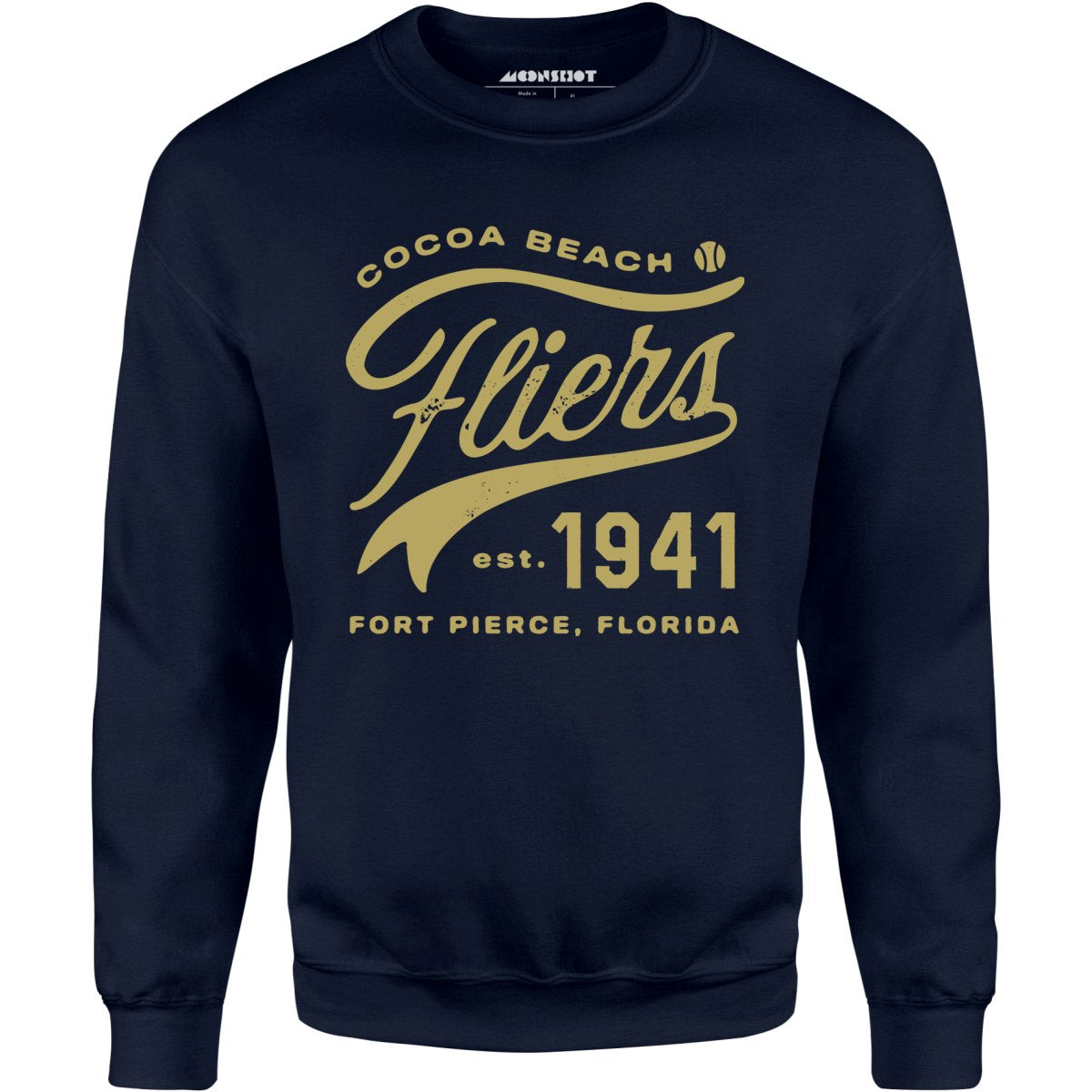 Cocoa Beach Fliers - Florida - Vintage Defunct Baseball Teams - Unisex Sweatshirt