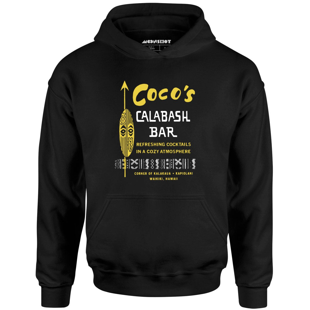 Coco's Calabash Bar - Waikiki, HI - Vintage Tiki Bar - Unisex Hoodie