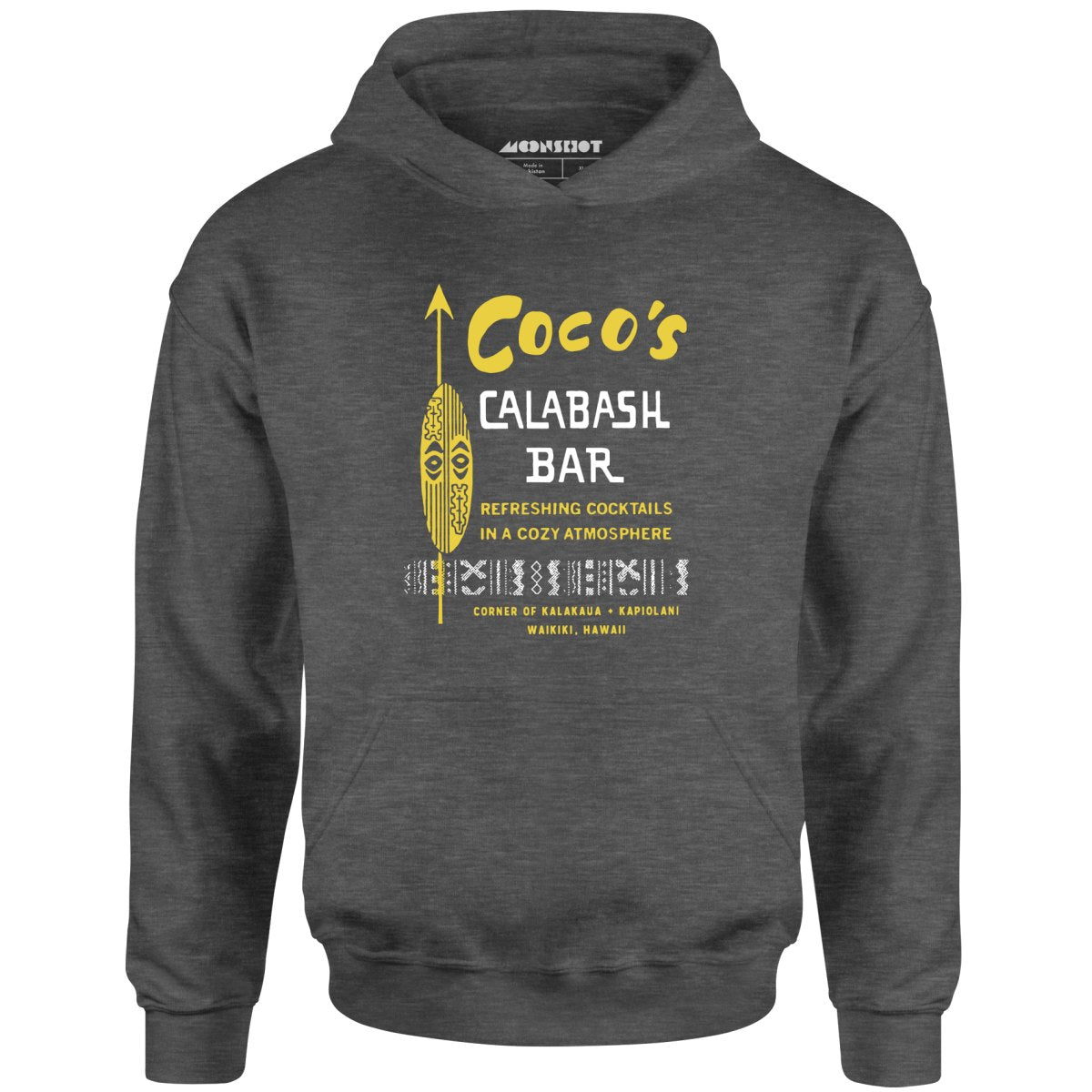 Coco's Calabash Bar - Waikiki, HI - Vintage Tiki Bar - Unisex Hoodie