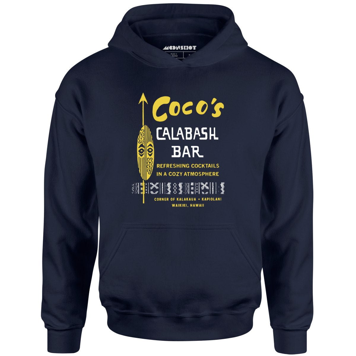 Coco's Calabash Bar - Waikiki, HI - Vintage Tiki Bar - Unisex Hoodie