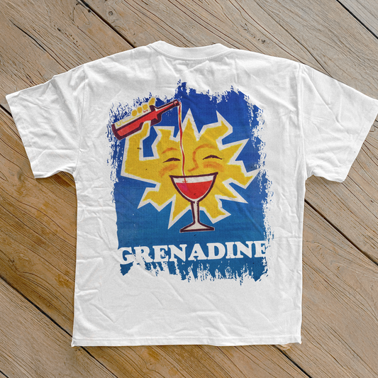 'SUNSHINE' GRENADINE HEAVY WHITE T-SHIRT