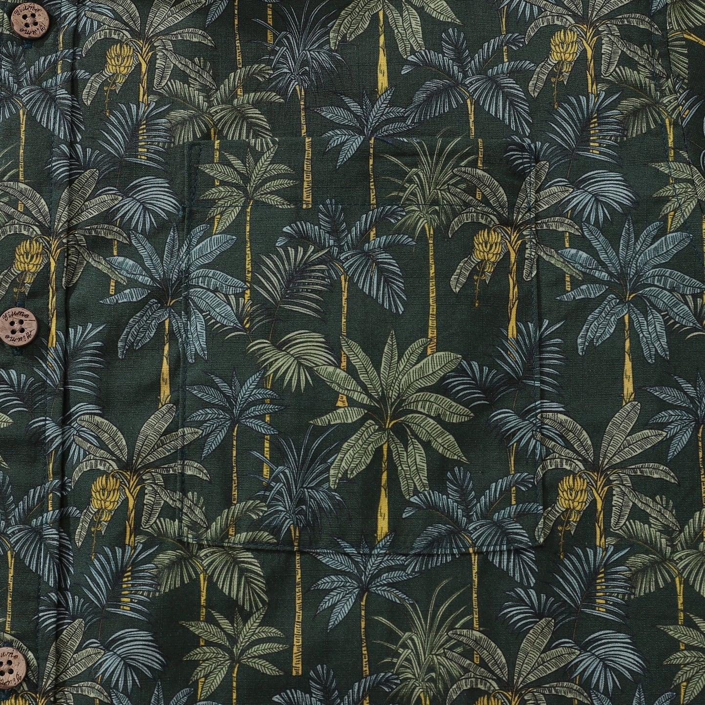 1950s Tropical Hawaiian Shirt For Men Rainforest Print Cotton Button Down Short Sleeve Shirt Tropical Rainforest