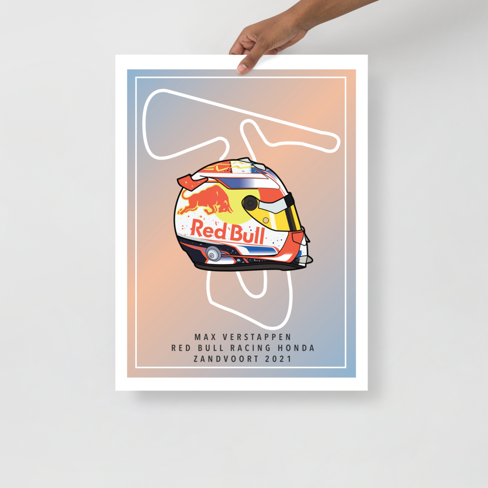 Driver 33 - Red Bull Racing - Zandvoort 2021 - The Home Win Helmet Poster