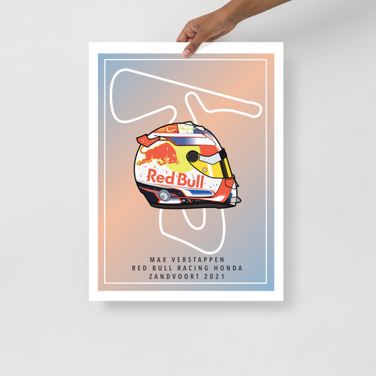 Driver 33 - Red Bull Racing - Zandvoort 2021 - The Home Win Helmet Poster