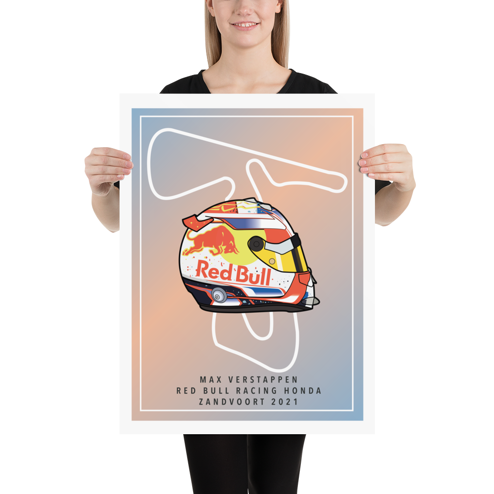 Driver 33 - Red Bull Racing - Zandvoort 2021 - The Home Win Helmet Poster