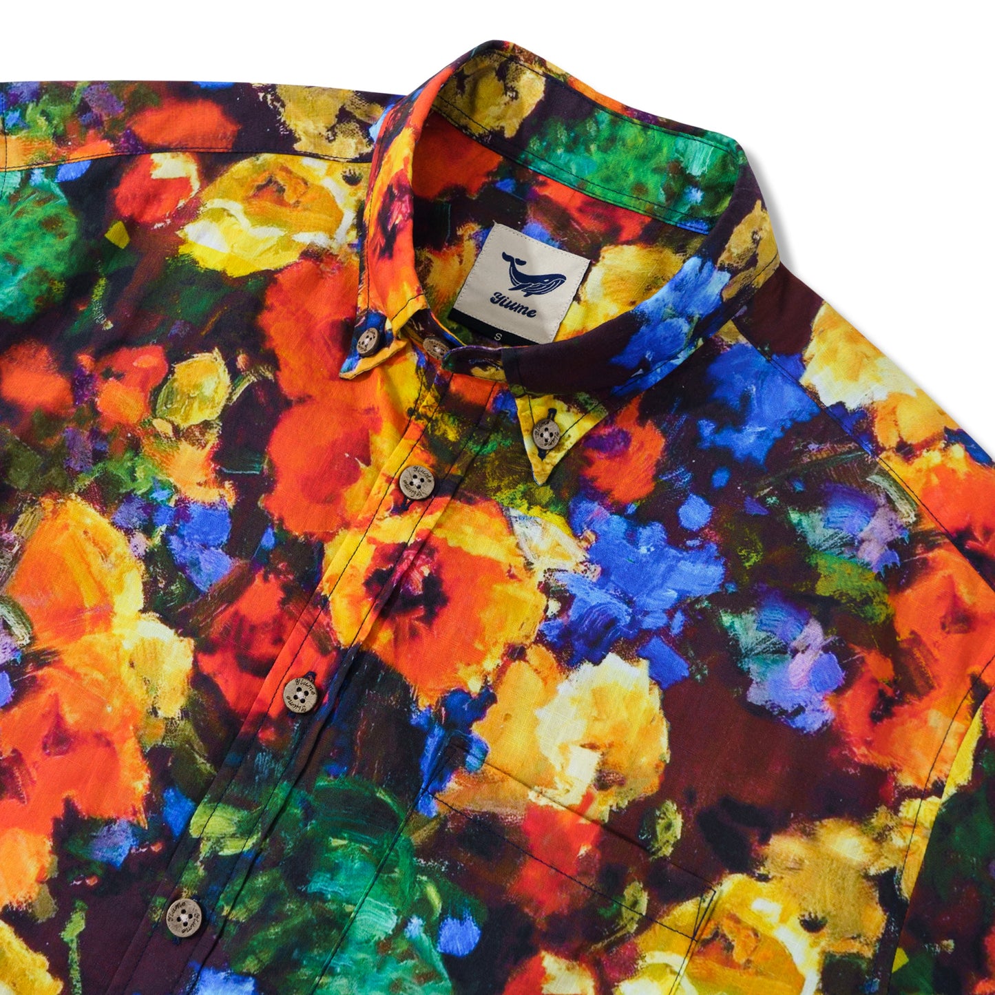 1950s Hawaiian Shirt For Men Flower Print Button-down Shirt Short Sleeve 100% Cotton Aloha Shirt Wild And Unrestrained