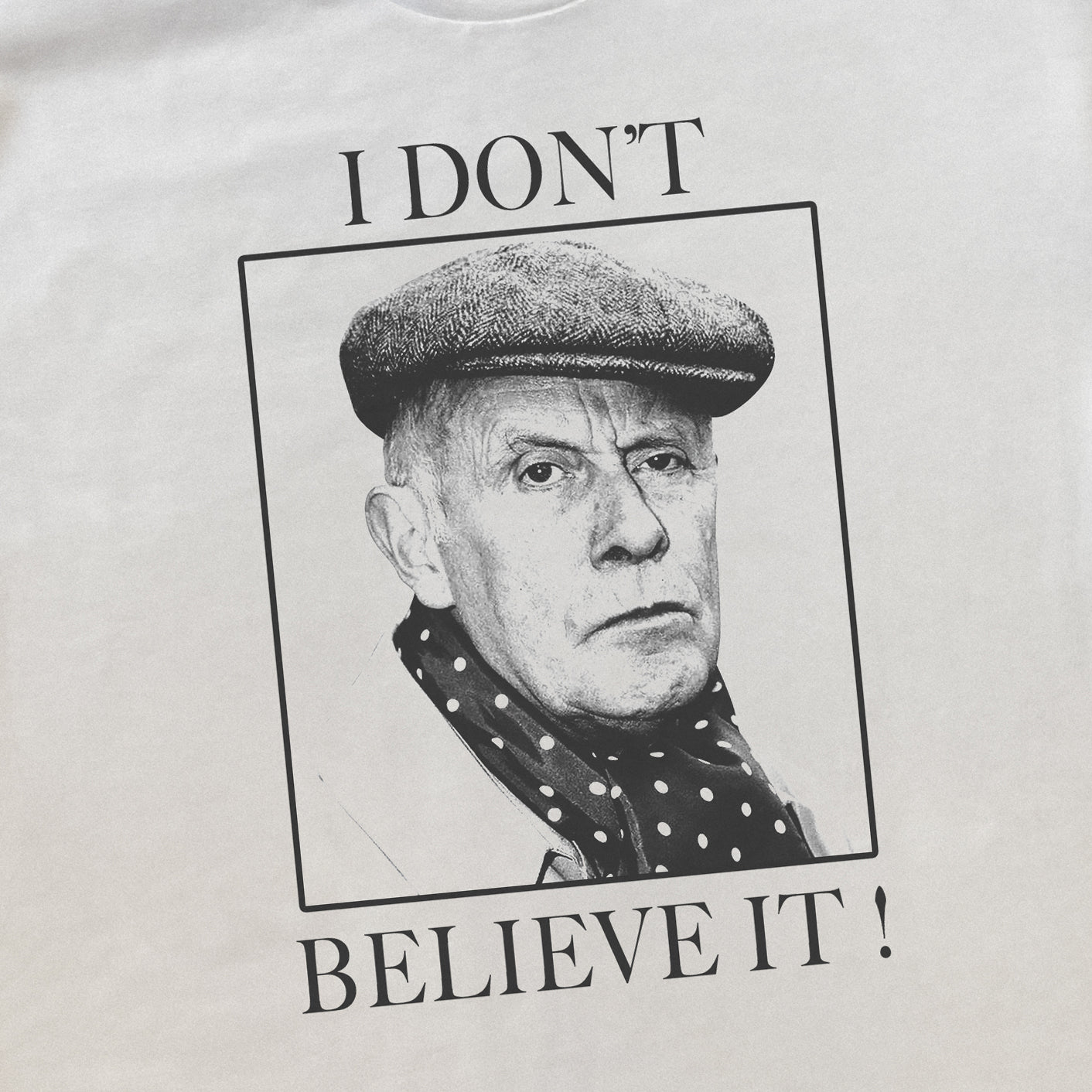 90S ONE FOOT IN THE GRAVE VINTAGE VICTOR MELDREW HEAVYWEIGHT WHITE T-SHIRT