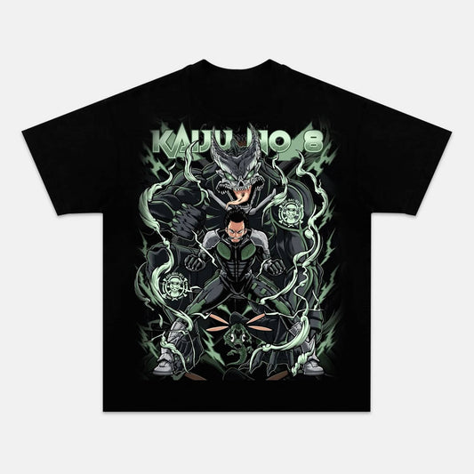 HIBINO KAFKA UNISEX ANIME INSPIRED VINTAGE OVERSIZED TEEä¸¨KAIJU NO. 8-[BACK]