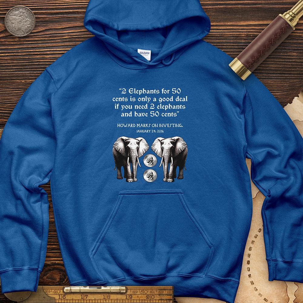 2 Elephants for 50 Cents Hoodie