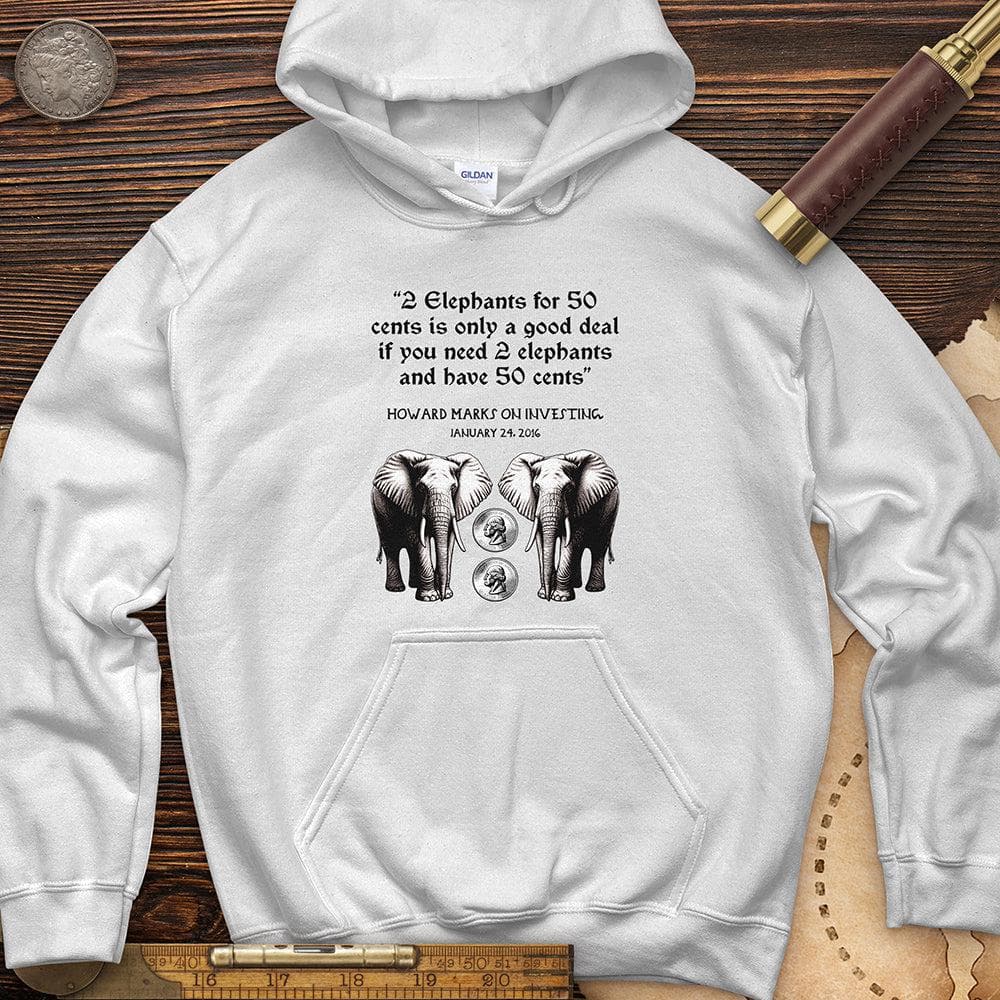 2 Elephants for 50 Cents Hoodie