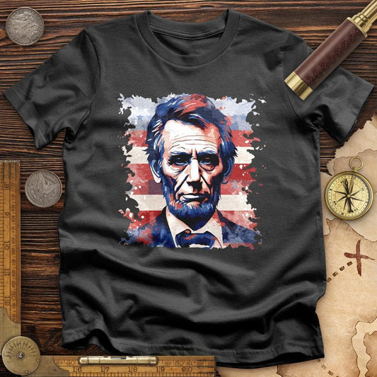 Abe Lincoln American Flag Art T-Shirt