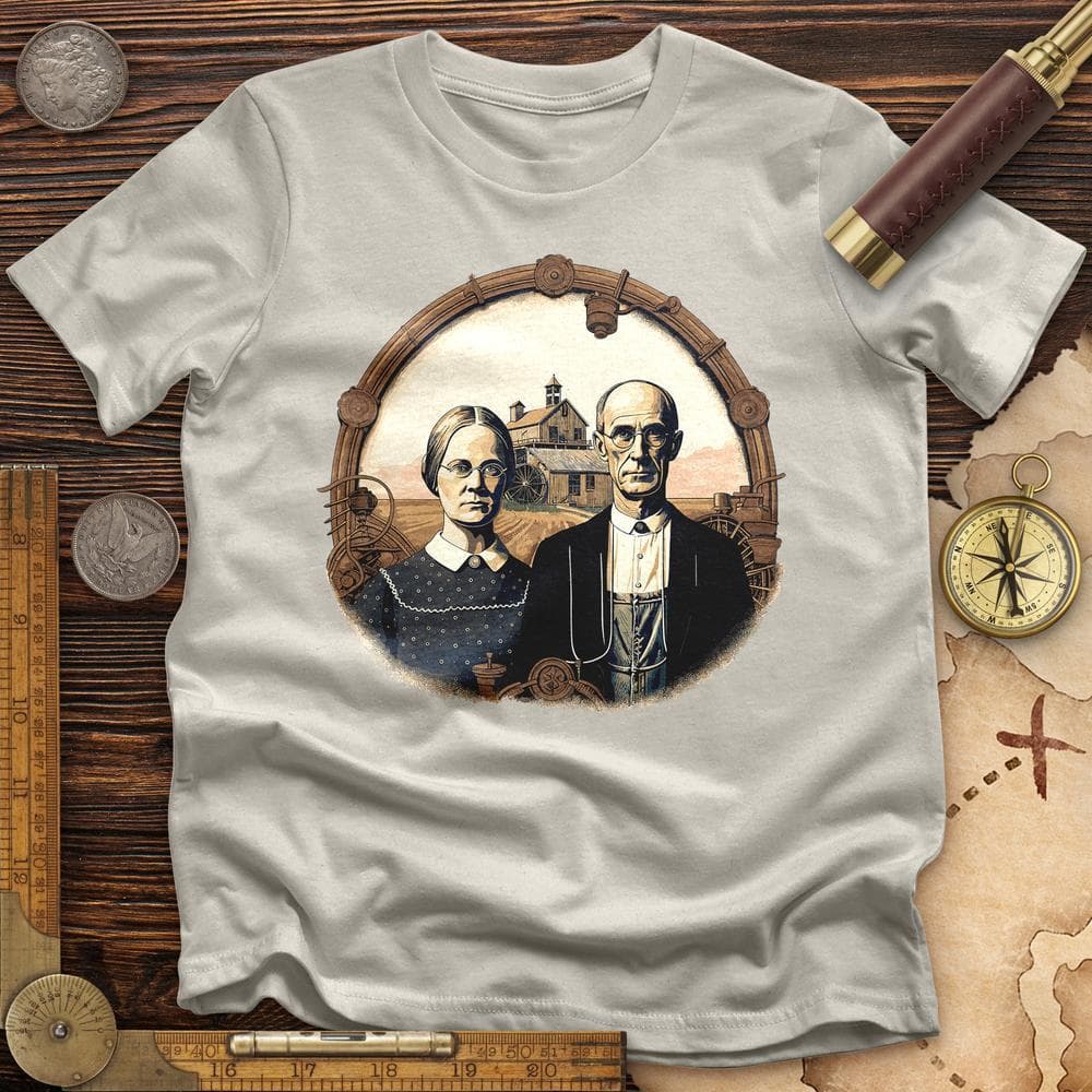 American Gothic Parody Fine Art T-Shirt