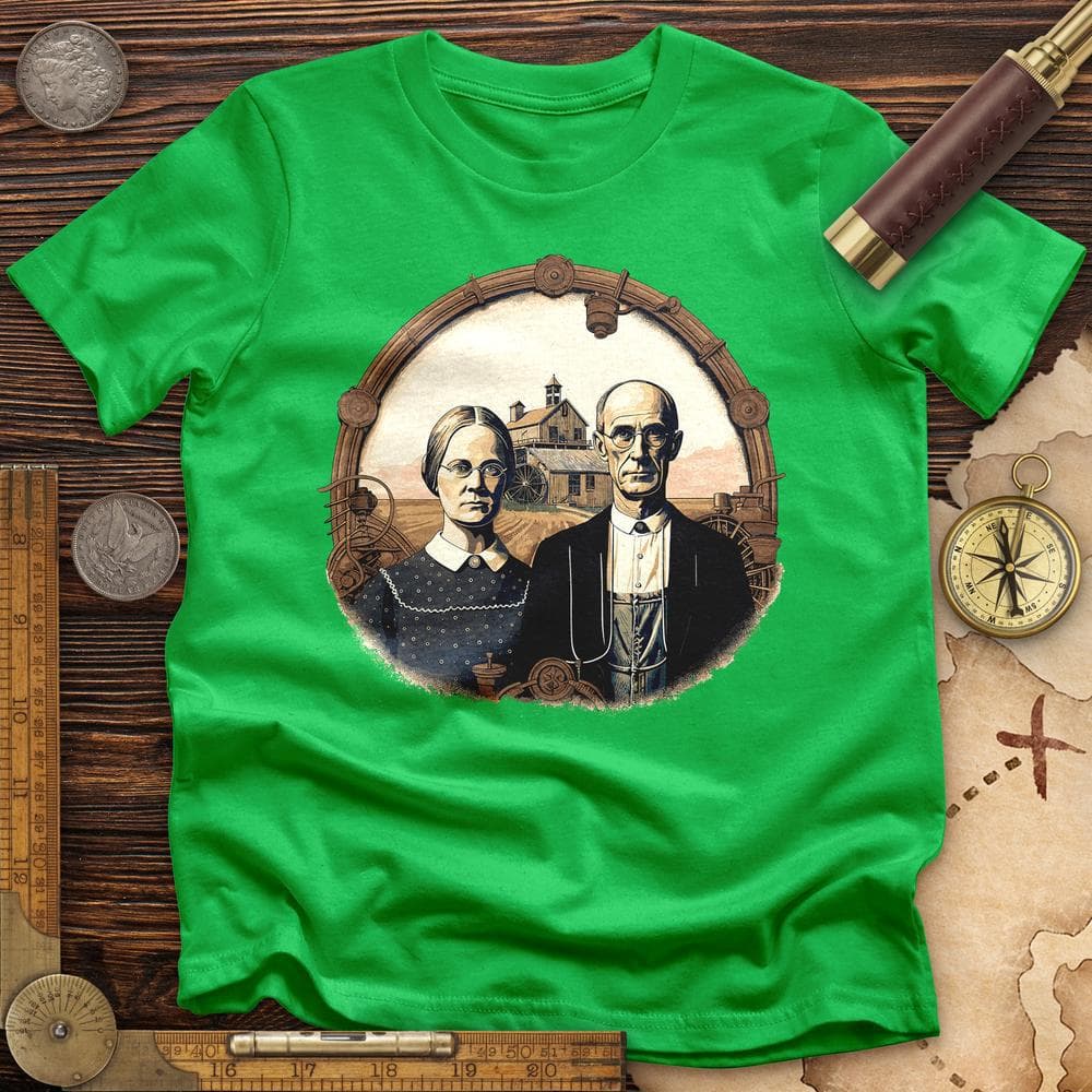 American Gothic Parody Fine Art T-Shirt